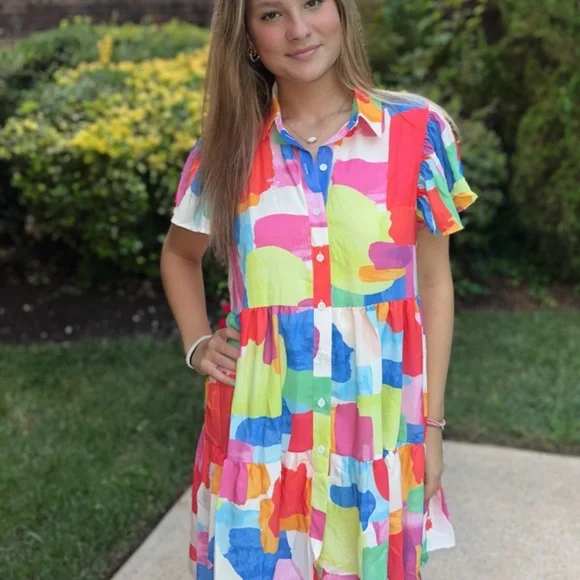 Print Mini Dress - Picture 2 of 2